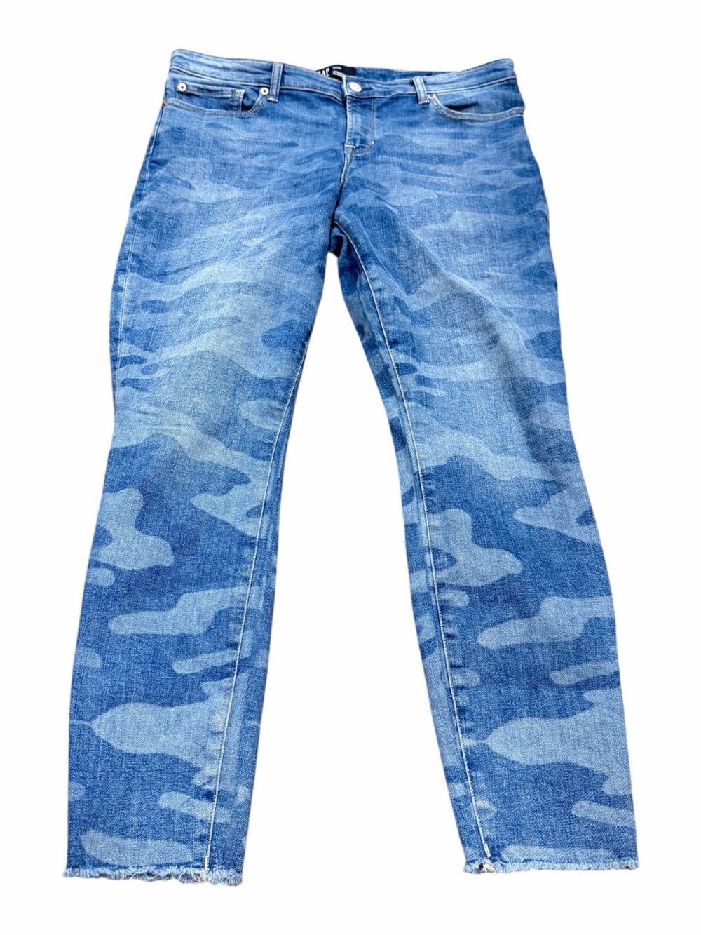 GAP Womens Denim Legging Skimmer Jeans Blue Camouflage Size 14 / 32 Regular